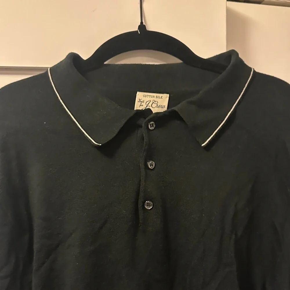 J. Crew Black Cotton Silk Blend Sweater